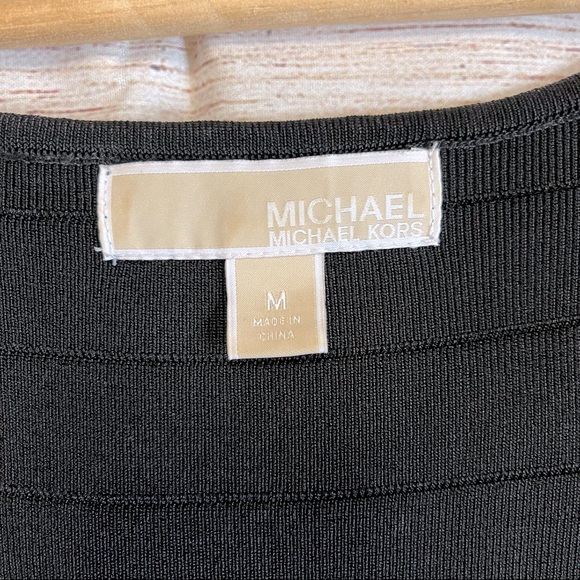 MICHAEL Michael Kors Black fit and flare stretch ribbed dress - Picture 4 of 4